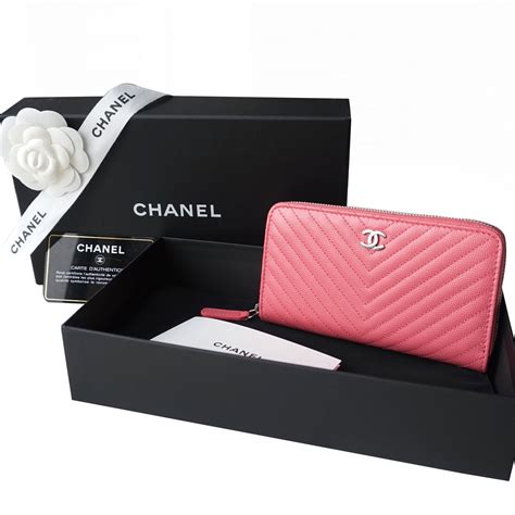 used chanel pink and white|pre owned Chanel wallet.